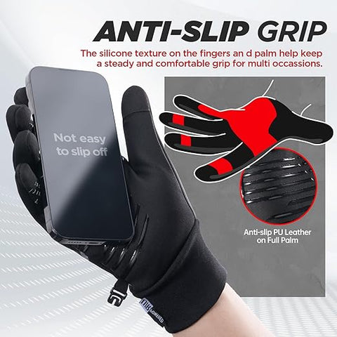 Winter Gloves for Men Women, Warm Thermal Windproof Touchscreen Non-Slip Offer